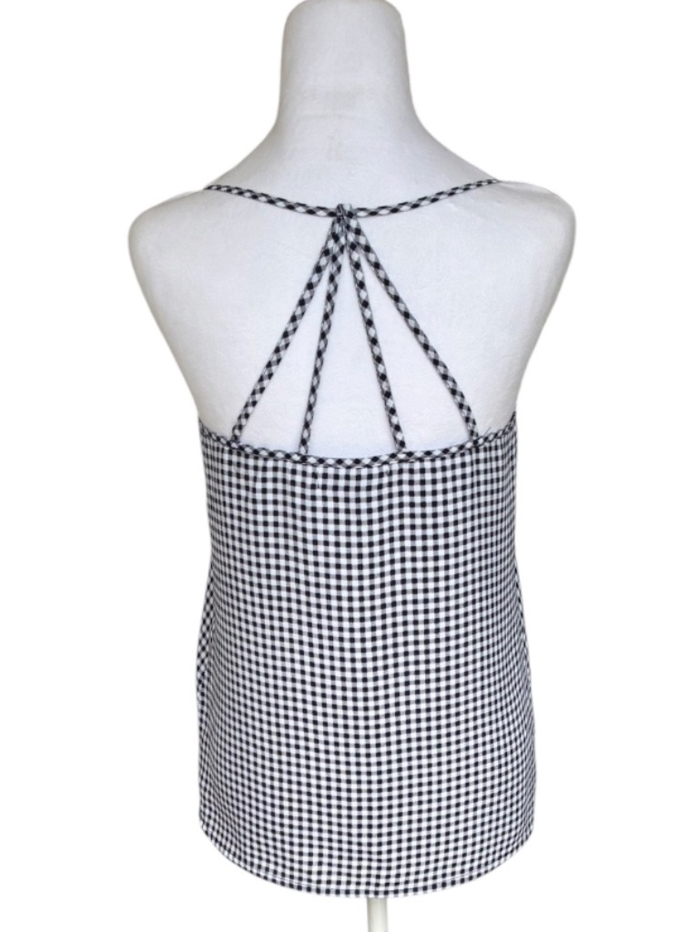 Abercrombie & Fitch Black and White Plaid Camisole-Size S - Picture 2 of 4